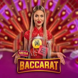 Mega Baccarat casino game by Pragmatic Play – featured logo at Gambloria Casino